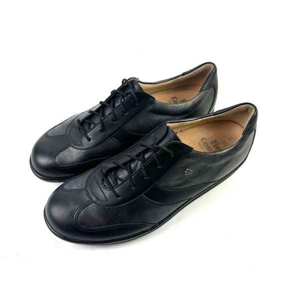Finn Comfort Shoes Mens 7 Womens 9 Oxford Lace Up Black Leather Comfort Unisex - Picture 2 of 11